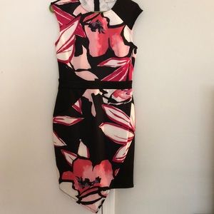 Floral asymmetrical dress
